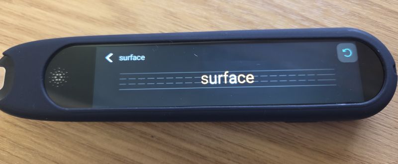 ScanMarker Max showing phonics screen