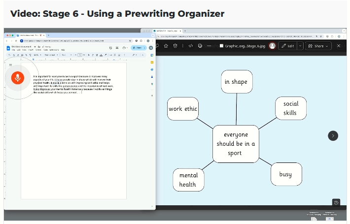 screen shot from the module