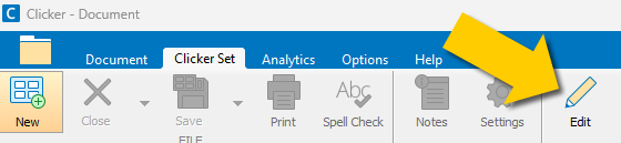 Edit button for Clicker set 