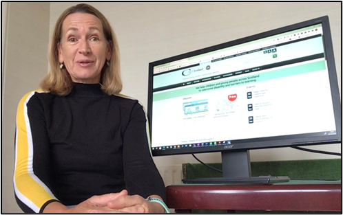 Shirley presenting an online speech