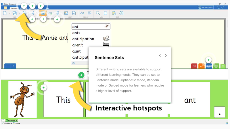 Interactive hotspots