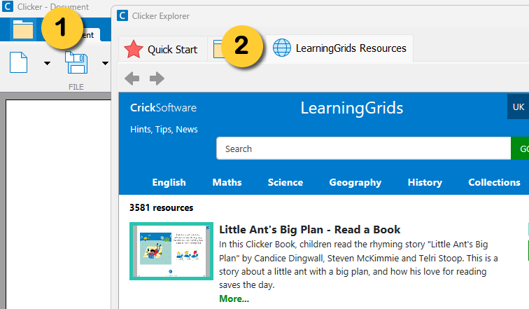 Clicker Learning Grids