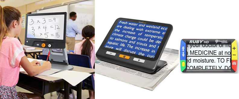 Selection of video magnifiers 