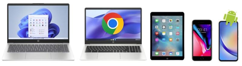 Selection of different devices 