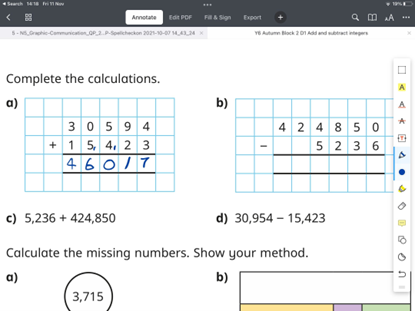 screen shot of a digital worksheet 