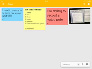 Screenshot from Google Keep