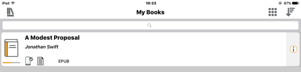 Personal User Area in EasyReader