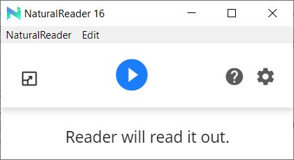 screenshot of natural reader