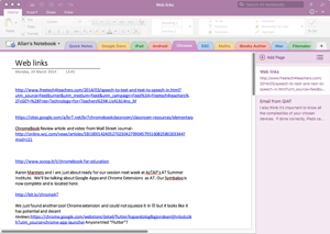 OneNote on a Mac computer