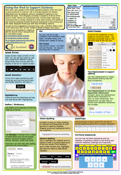 using the iPad to support dyslexia 