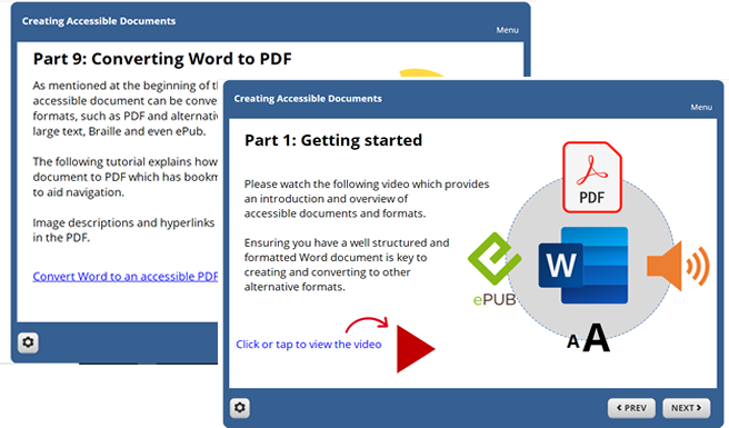 Example of Creating Accessible Learning Materials module