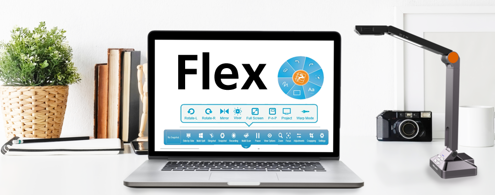 Flex 11 software on laptop 