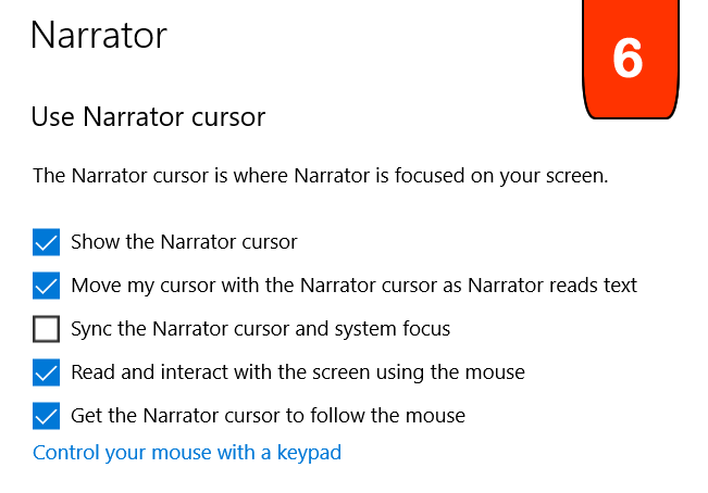 Use Narrator cursor 