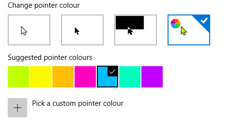 change pointer colour