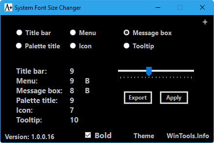 System Font Changer Settings